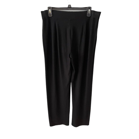 Eileen Fisher System Washable Stretch Crepe Straight Pant Black Size Small P375‎ - Picture 1 of 9